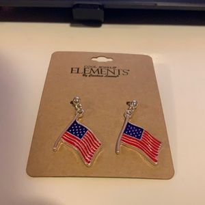 NWT American Flag Earrings